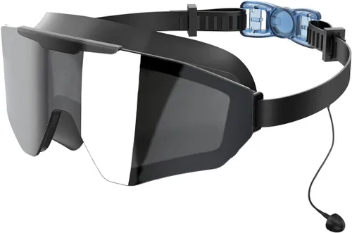 Gafas de natación con tapones para los oídos, gafas de natación antivaho UV de visión amplia, lentes UV de 3 colores para hombres, mujeres y niños