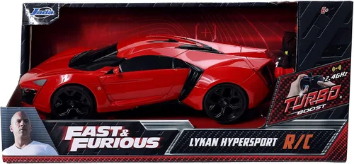 Miniatura 7 de Jada Fast & Furious 7.5" Lykan Hypersport - Coche de control remoto RC con 2.4GHz, juguetes para niños y adultos