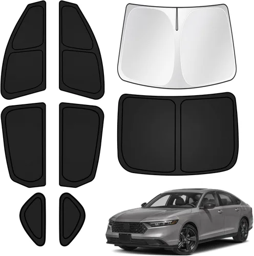 Miniatura 39 de T TGBROS Parasol para parabrisas para Honda Civic 2022-2025 2026, parasol grueso con bloqueo UV y opaca, para privacidad, plegables, 8 accesorios
