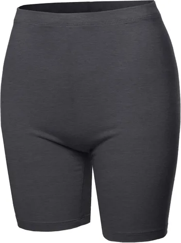 A2Y - Pantalones cortos tipo bermudas para ciclista, básicos, lisos, de primera calidad, de algodón, a medio muslo, de tiro alto para mujer
