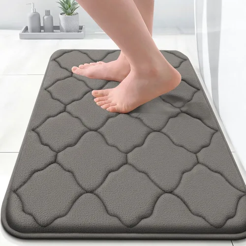 Miniatura 272 de OLANLY Alfombra de Baño de Espuma Viscoelástica de 24 x 16 pulgadas, Ultra Suave y Absorbente, Alfombras de Baño Antideslizantes, Cómodas, Lavables