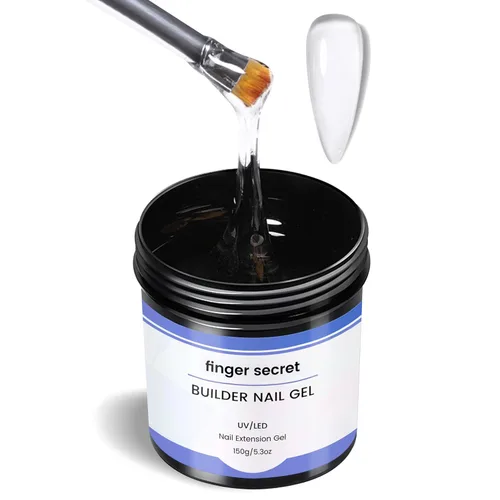 Miniatura 19 de Gel constructor de gel duro para uñas, fuerte y duradero, esculpir en 3D nude para extensión de uñas, 2 onzas (transparente y nude, 1 onza x 2)