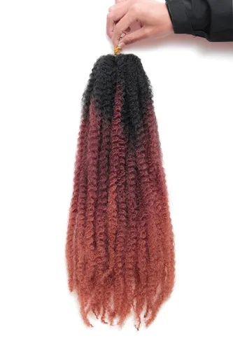 Miniatura 33 de Cabello trenzado Marley Twist de 18 pulgadas, extensiones sintéticas suaves, esponjosas y versátiles para estilos de aspecto natural, perfecto
