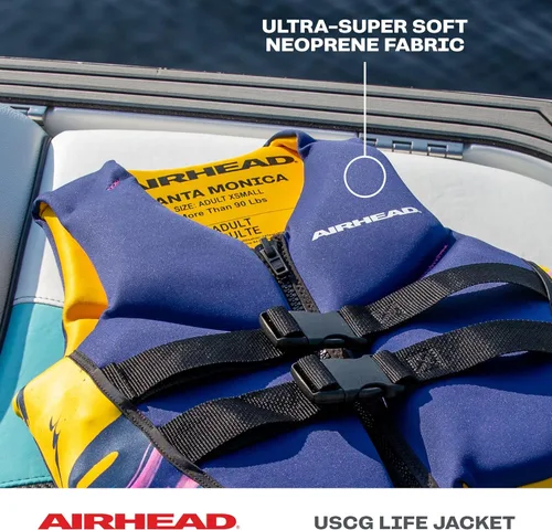 Miniatura 3 de Airhead Chaleco salvavidas Santa Monica de varios tamaños, chalecos de natación para adultos, niños y jóvenes, tela Kwik Dry Neolite - Aprobado por