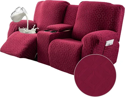Miniatura 20 de Gennia Funda Impermeable para Sofá Reclinable, Fundas Elásticas para Sofá Reclinable con Bolsillos, Fundas Lavables para Sillón Reclinable Lazy Boy
