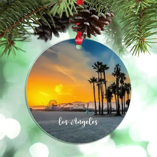 Miniatura 32 de Miami Florida, Estados Unidos, decoración de árbol de Navidad, recuerdos de ciudad de campo, recuerdos personalizados de Navidad 2023, decoración