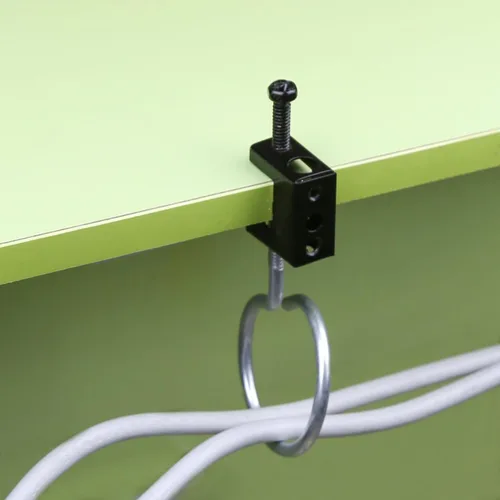 Miniatura 6 de 50 abrazaderas de haz de 1/4" x 20 con anillos de brida roscados de 2" de diámetro, para cable de bajo voltaje soporte y sistema de gestión