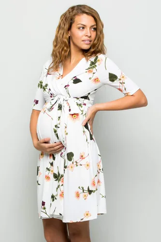 Miniatura 4 de My Bump - Vestido de mujer envolvente de maternidad, para lactancia con estampado, para Baby Shower para mujer
