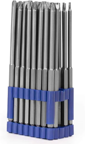 Miniatura 2 de XtremepowerUS Juego de 32 brocas de seguridad extra largas, inalterables, con distintos tipos de puntas, con soporte.