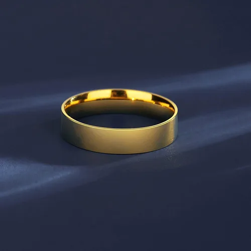 Miniatura 12 de Anillos chapados en oro de 14 quilates, anillos modernos de oro de banda ancha, anillos gruesos para mujeres y hombres