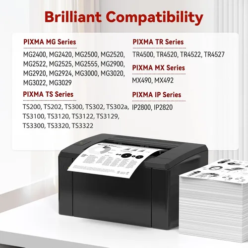 Miniatura 2 de 245XL - Cartuchos de tinta negra compatibles con Canon PG-245 245 XL PG-245XL para PIXMA TR4520 TS302 MG2525 TR4527 TS3322 MG3022 MX490 TS202