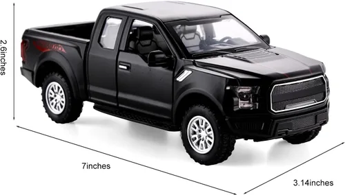 Miniatura 3 de SASBSC Camioneta de juguete F150 para niños de 3-8 años, camiones de juguete para niños de 4-7 años, modelo de camión de metal fundido a presión