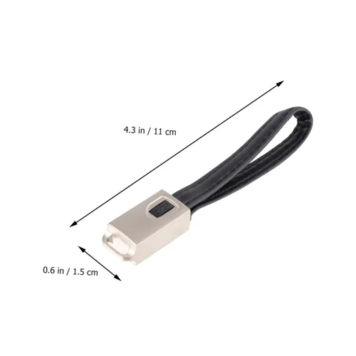 Miniatura 7 de OSALADI 3 unids -c cable USB en espiral llavero teléfono teléfono teléfono carga cable de carga de datos cargador útil
