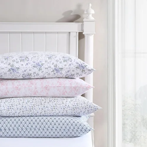 Miniatura 10 de Laura Ashley - Juego de sábanas King, Sábanas de cama extremadamente suaves con una sensación ligera y naturalmente sedosa de algodón satinado