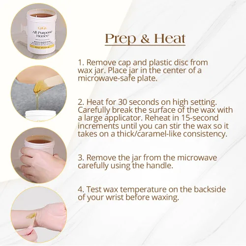 Miniatura 3 de GiGi Cera de uso múltiple Honee para microondas, cera suave y gentil para cara, brazos, piernas y cuerpo, kit fácil de depilación en casa para piel