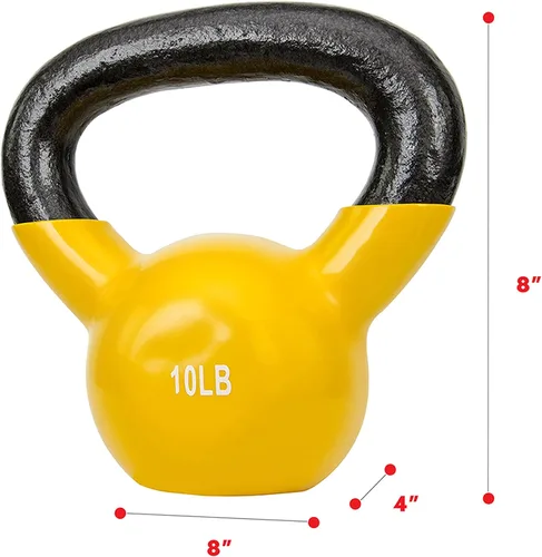 Miniatura 3 de Pesa rusa con revestimiento de vinilo Sunny Health & Fitness para entrenamiento de fuerza y ejercicio de balanceo - En 5, 10, 15, 20, 25 libras