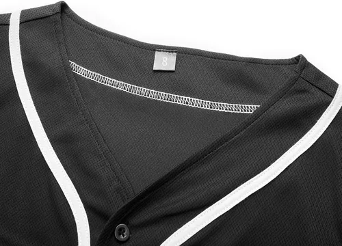 Miniatura 3 de babyhealthy Camiseta de béisbol para niños, con botones, estilo hip hop, personalizada, para niños y niñas