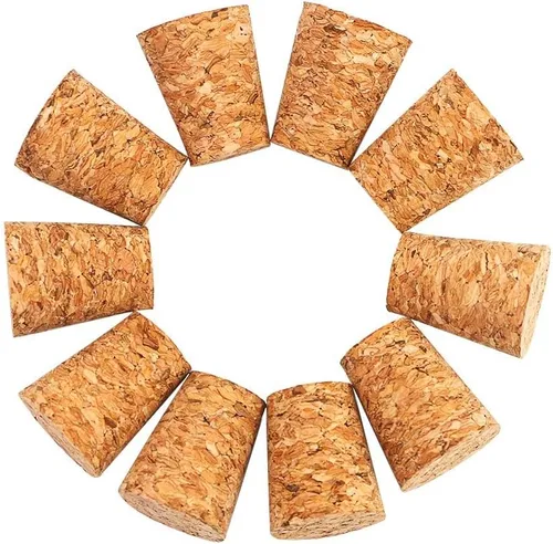 Miniatura 4 de 100 tapones de corcho cónicos #7, tapones de corcho de vino en blanco de primera calidad, tapones de repuesto de corchos, 0.8 x 0.6 x 1 pulgada