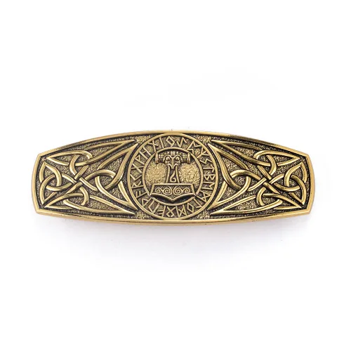 Miniatura 14 de Kkjoy Pasadores de pelo con nudo celta, pinzas grandes hechas a mano, pinzas de pelo retro vintage de metal francés, accesorio para el cabello Nudo