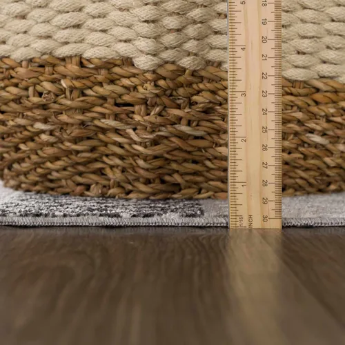 Miniatura 3 de Hauteloom Middlestown - Alfombra lavable a máquina para sala de estar, dormitorio, color negro, beige, gris, 5 pies 3 pulgadas x 7 pies