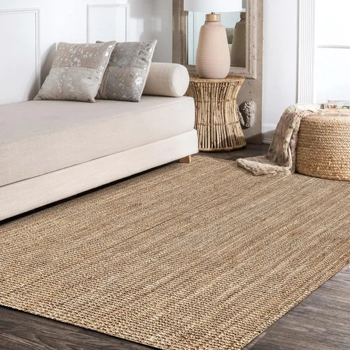 Miniatura 8 de Eyely FRN102C-2 - Alfombra de pasillo de fibra natural tejida a mano de yute grueso para interiores, bohemia; rústica; vintage, dormitorio, cocina
