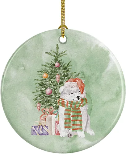 Miniatura 34 de Caroline's Treasures Bulldog, Bulldog inglés #2 y árbol de cerámica adorno colgante para árbol de Navidad, decoración colgante para el hogar