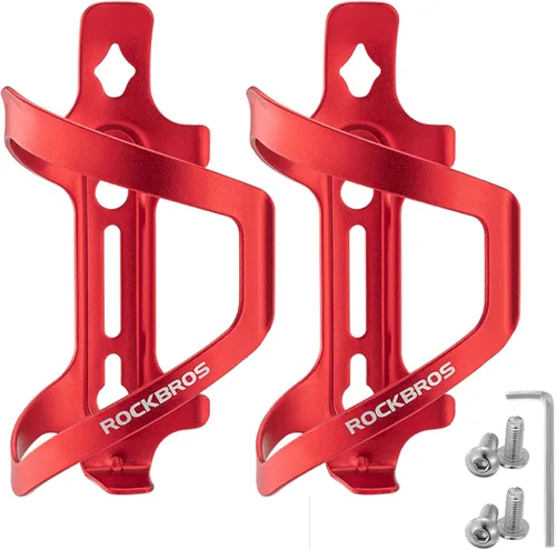 Miniatura 8 de ROCKBROS Soporte para botella de agua para bicicleta, jaula de aleación de aluminio, soportes de jaula de botella de agua para bicicleta, soporte 2