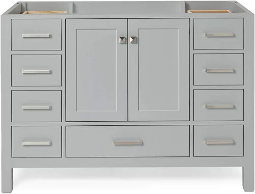 Miniatura 31 de ARIEL Cambridge - Mueble base de tocador de baño de 36 pulgadas, madera maciza, 2 puertas de cierre suave, 5 cajones de cola de milano