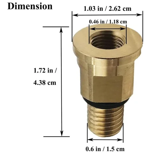 Miniatura 2 de R0557100 Adaptador de manómetro de presión de latón con junta tórica, se adapta a los filtros de cartucho de la serie CS/CJ