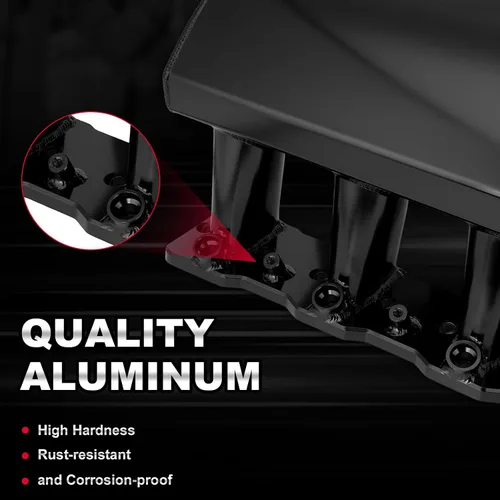 Miniatura 3 de Cuerpo de admisión de 102 mm fabricado en metal EFI con raíles de combustible y cuerpo del acelerador y sensores de posición del acelerador TPS IAC