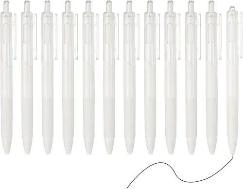 Miniatura 8 de PATIKIL Paquete de 12 bolígrafos retráctiles de 0.020 in, bolígrafos de tinta de gel negra, bolígrafo retráctil, punta fina, escritura suave, lindos