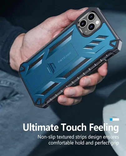 Miniatura 6 de FNTCASE Funda para iPhone 11 Pro-Max: Fundas protectoras resistentes a prueba de golpes con soporte - Resistente doble capa de grado militar a