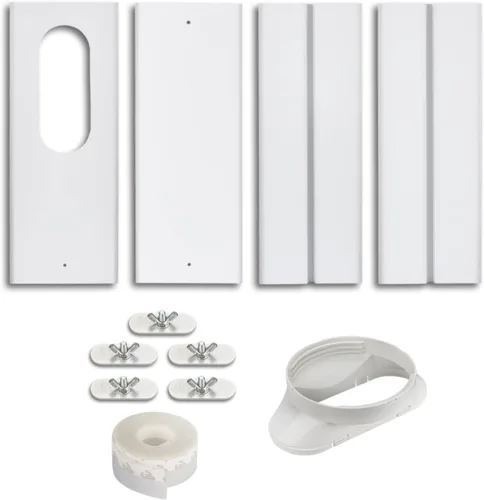 Kit de ventana de aire acondicionado portátil con acoplador, sello de ventana ajustable para unidad de CA, kit de ventilación de CA deslizante para
