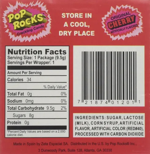 Miniatura 2 de POP ROCKS Popping Candy, cereza, 24