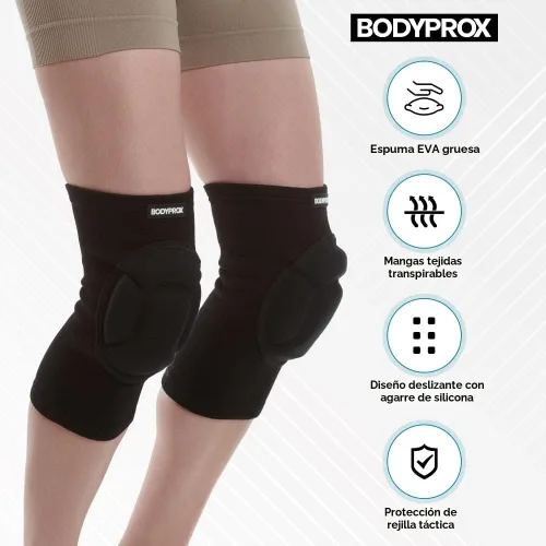 Miniatura 3 de Rodilleras de protección, con esponja gruesa antiderrapante, manga para rodilla para evitar colisiones