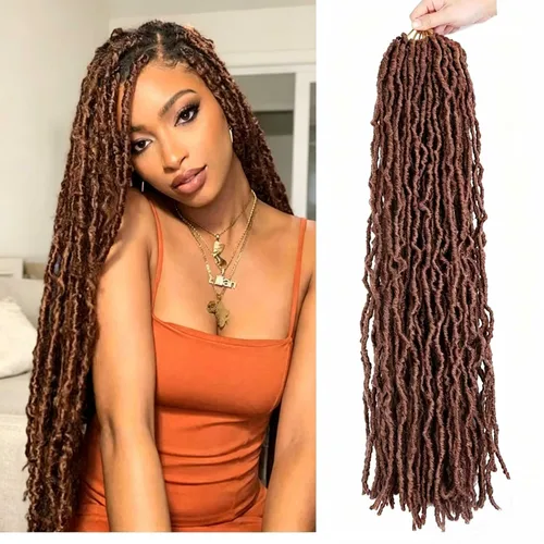 Miniatura 38 de Mytarku 8 paquetes de rastas suaves de 24 pulgadas con extremos rizados, rastas de pelo sintético de ganchillo bohemias para mujeres rastas de 1b