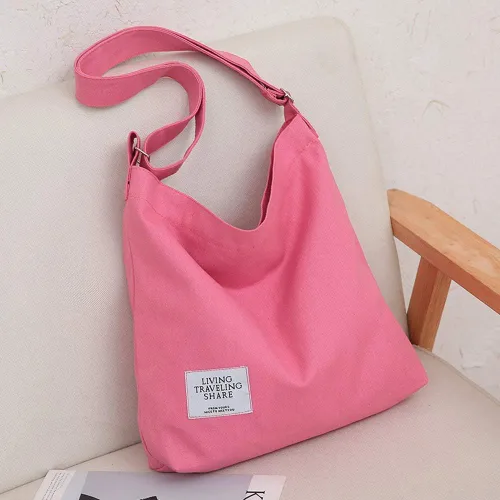 Miniatura 161 de Covelin - Bolsa de hombro informal de lona para mujer, estilo bohemio y retro, bolsa de mano, bolso cruzado, tamaño grande