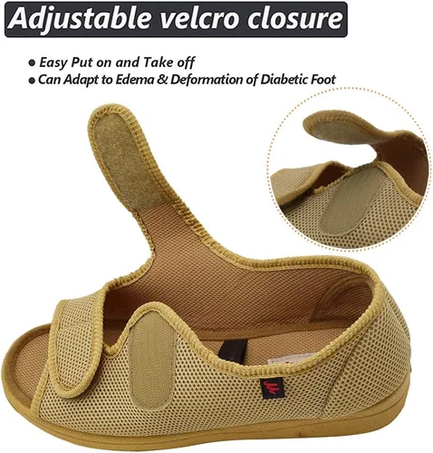 Miniatura 2 de W&LESVAGO Sandalias diabéticas para mujer, ancho ajustable para artritis y edema zapatos MS7008