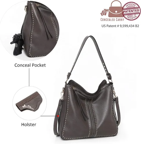 Miniatura 7 de Bolso bandolera grande de piel para mujer con correa cruzada y funda de quita y pon