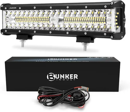 Miniatura 9 de BUNKER INDUST Kit de Arnés de Cableado para Cápsulas de Luz LED Side Shooter, 2 Piezas de Barra de Luz LED de 4" Spot Flood de 60W, Luz de Trabajo