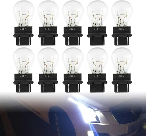 Miniatura 8 de KEVWR 10 Piezas Bombilla de Luz 3157, Bombilla Miniatura 3157 Mini Bombilla, Luz de Freno Automotriz Señal de Giro Marcador Lateral Bombilla de Luz