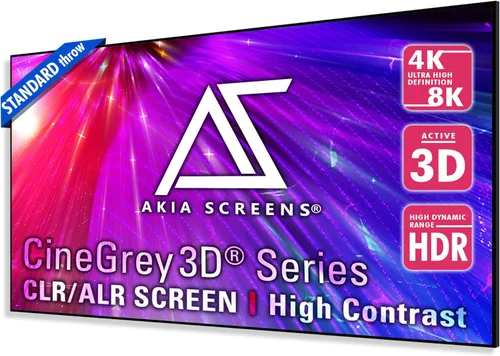 Miniatura 7 de Pantalla de proyección AKIA SCREENS ALR de 123 pulgadas 16:9 4K, proyección de tiro corto o UST, pantalla antiarañazos, pantalla de proyección