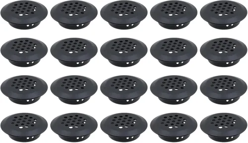 Miniatura 15 de Semetall Air Vents - Paquete de 20 rejillas de ventilación circulares de acero inoxidable de 0.748 in (0.75 pulgadas) para cocina, baño, gabinete