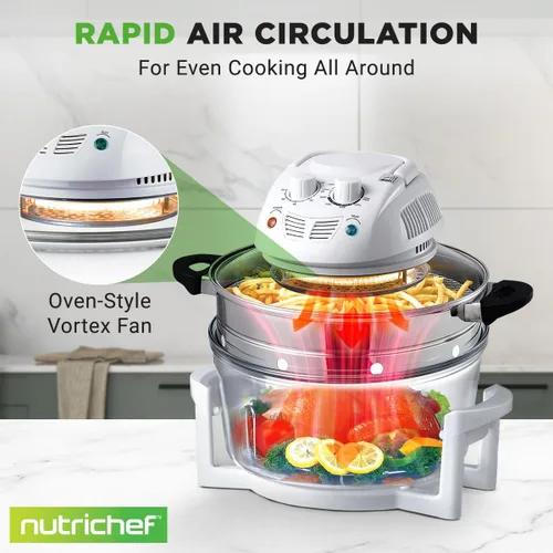 Miniatura 5 de Horno de convección NutriChef, cocina saludable, Blanco
