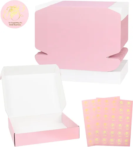 Miniatura 28 de Cajas de envío pequeñas de 6 x 4 x 2 pulgadas para pequeñas empresas, paquete de 30 cajas de correo moradas, caja de embalaje de cartón corrugado