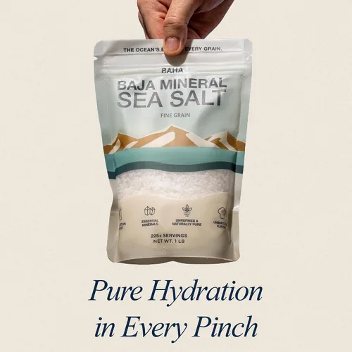 Miniatura 6 de BAHA - Sal marina mineral de Baja Sal mineral Baha de grano fino del Mar de Cortés Baja en sodio y rica en minerales Para cocinar, emplatar e