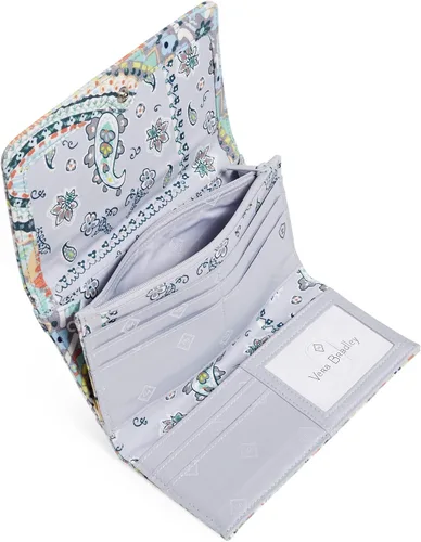 Miniatura 3 de Vera Bradley Cartera de mano triple de algodón para mujer con protección RFID