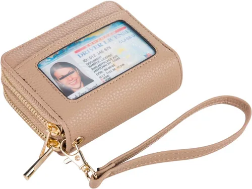Miniatura 2 de Cartera pequeña con tarjetero y ventana de identificación, con zíper