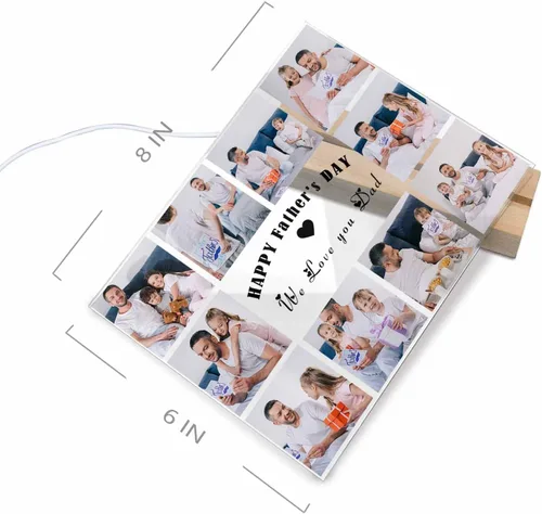 Miniatura 4 de Regalos de cumpleaños para el día del padre para papá, marcos personalizados con fotos para papá regalo de hija hijo, marcos de fotos personalizados