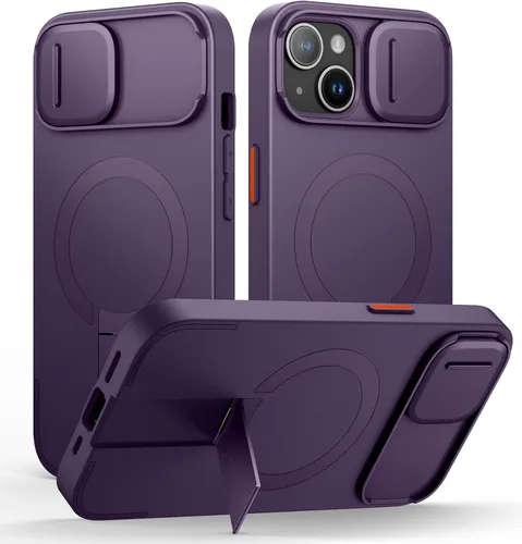Miniatura 106 de SURITCH - Funda para iPhone 17 Pro Max con cubierta de control de cámara, cubierta para cámara y soporte ajustable, compatible con MagSafe, a prueba
